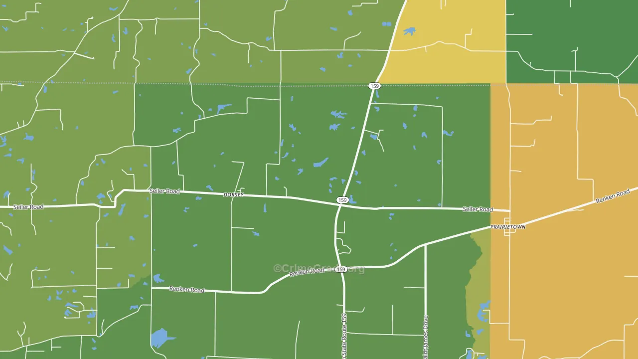 Dorsey, IL Map of Murder Rates