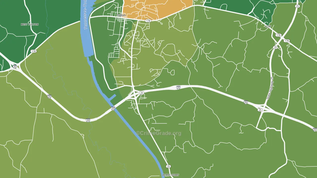 Dorsey, MS Map of Murder Rates