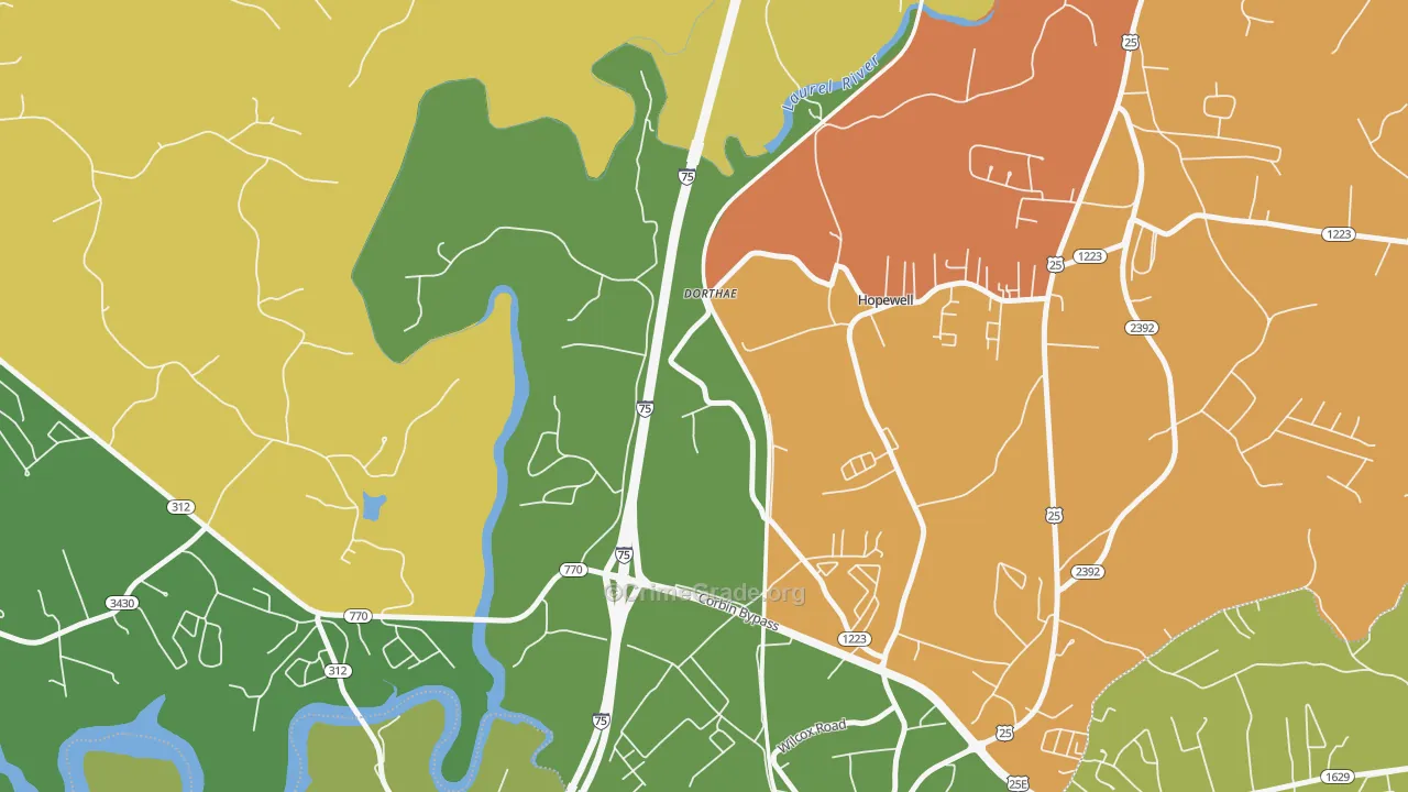 Dortha, KY Map of Murder Rates