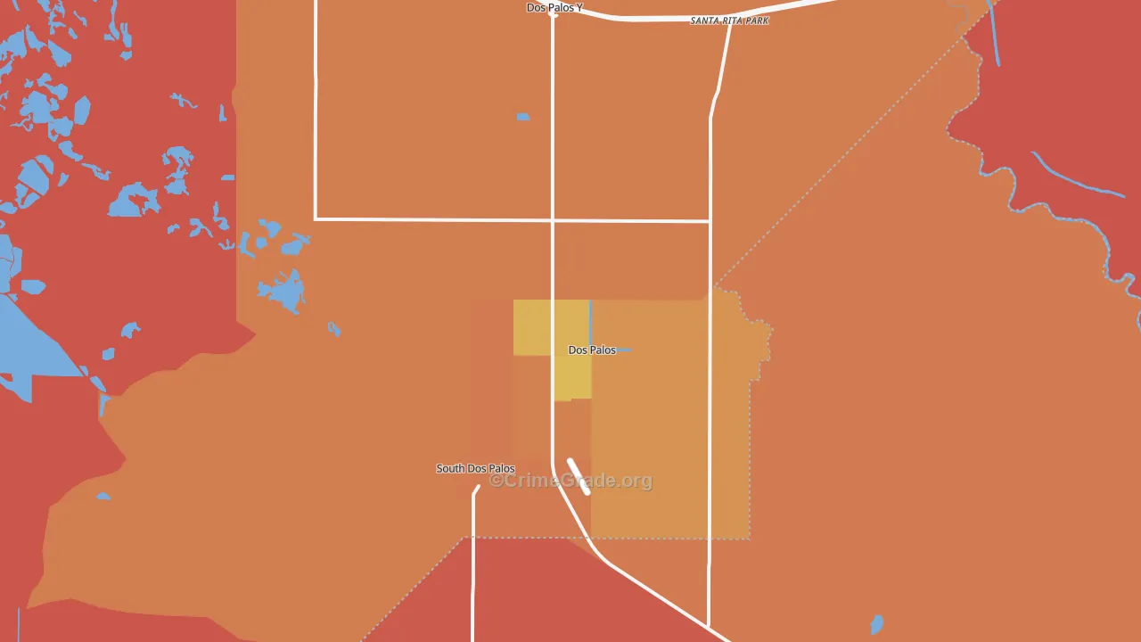 Dos Palos, CA Map of Murder Rates