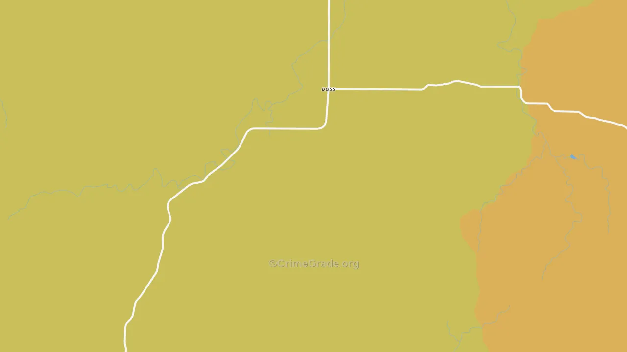 Doss, TX Map of Murder Rates
