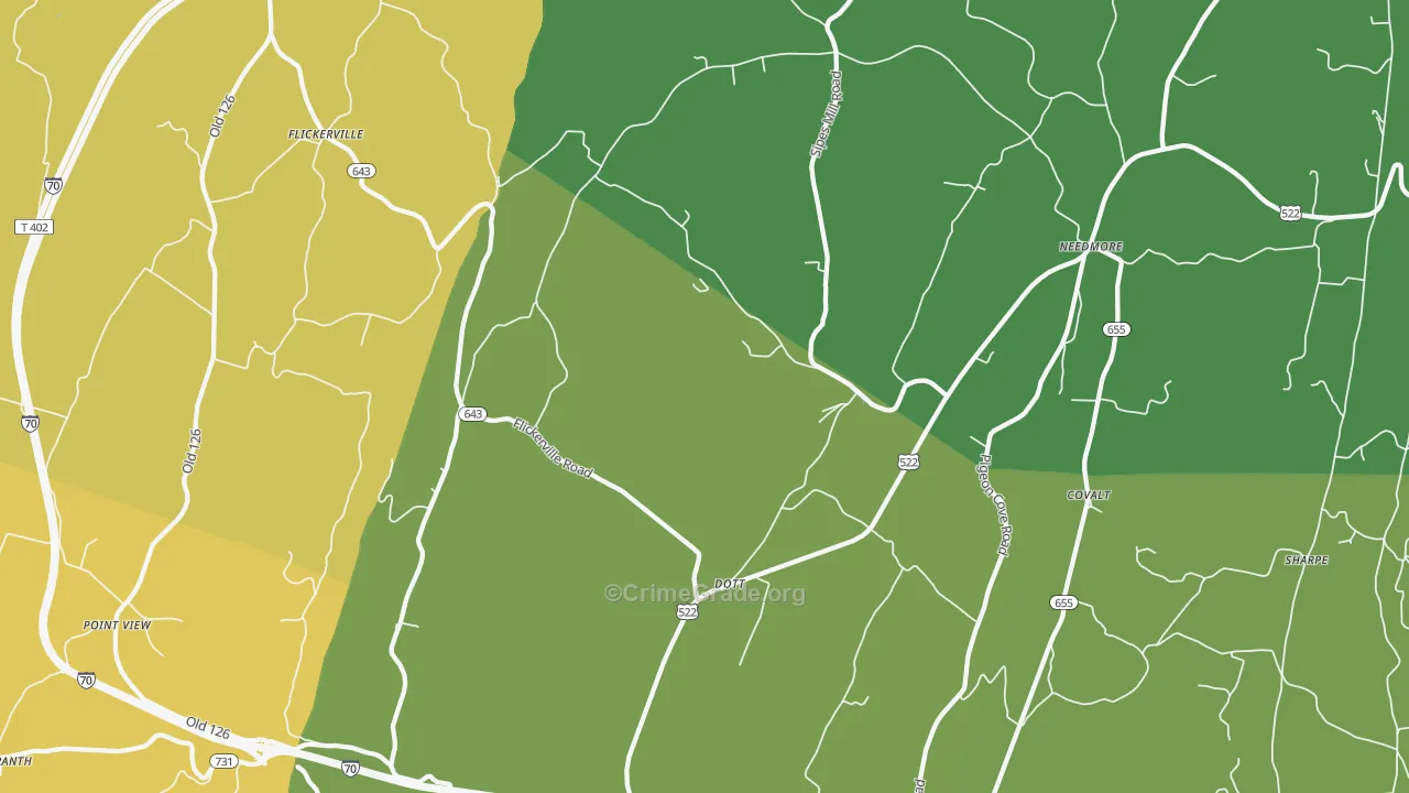 Dott, PA Map of Murder Rates