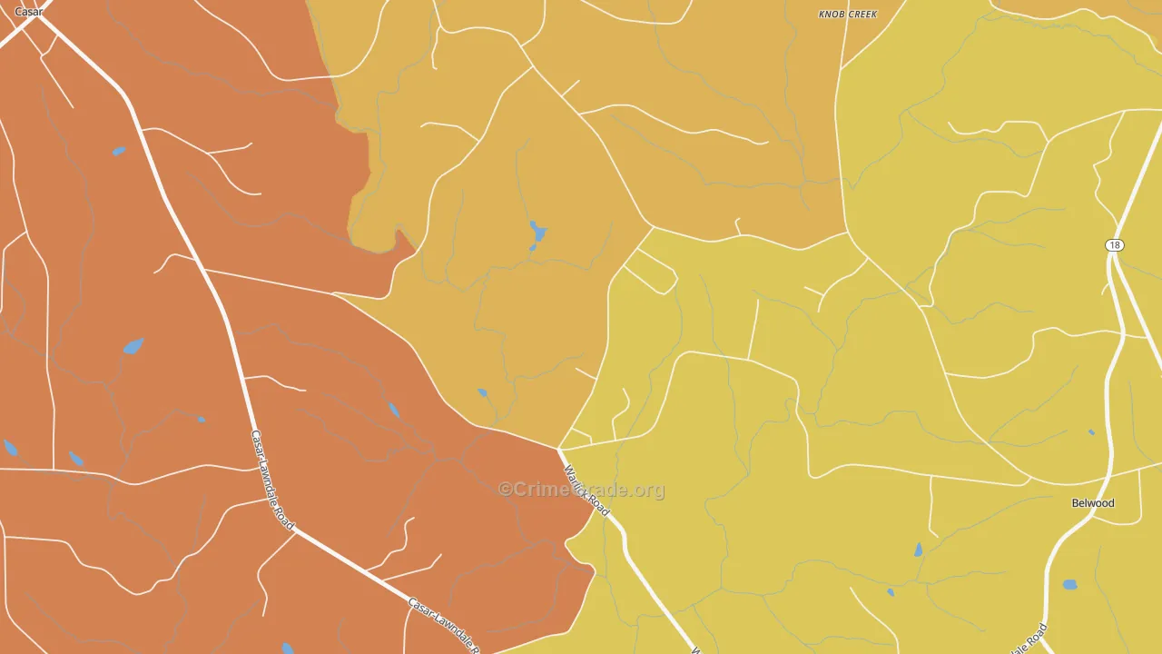 Double Shoals, NC Map of Murder Rates