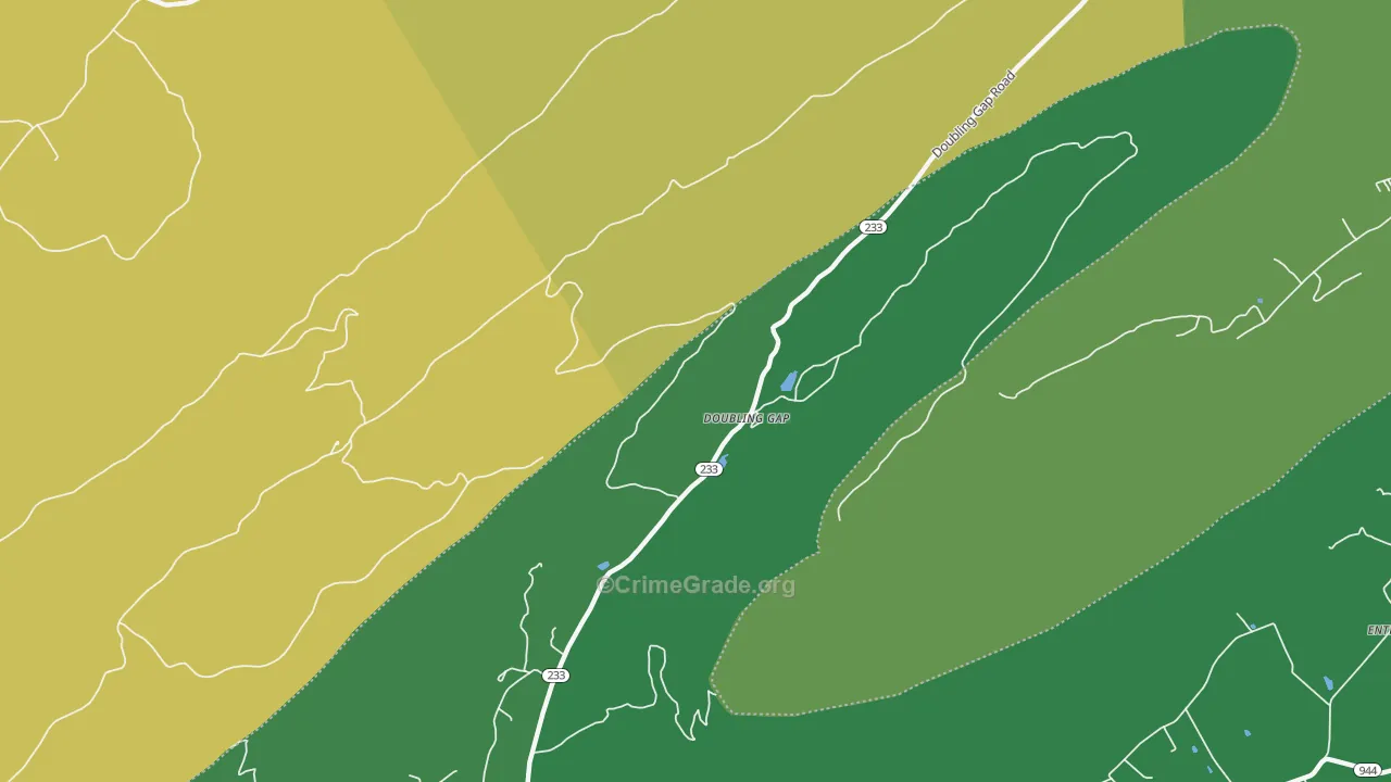 Doubling Gap, PA Map of Murder Rates