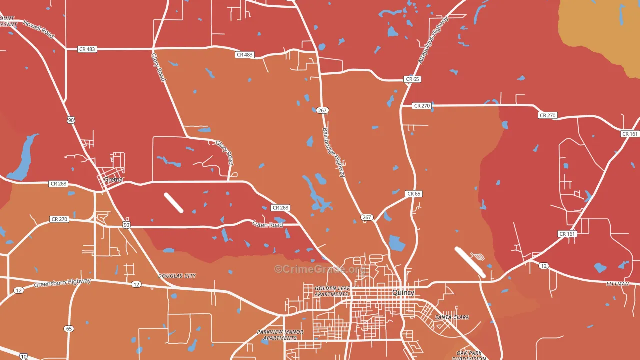 Douglas City, FL Map of Murder Rates