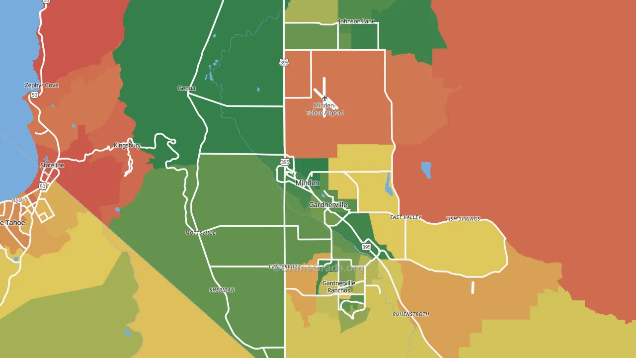 Douglas County, NV Map of Murder Rates