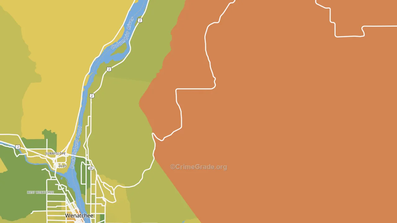 Douglas County, WA Map of Murder Rates