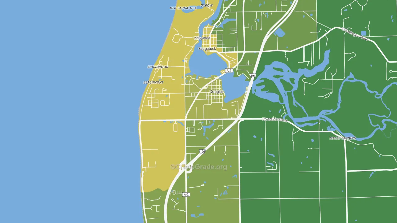 Douglas, MI Map of Murder Rates