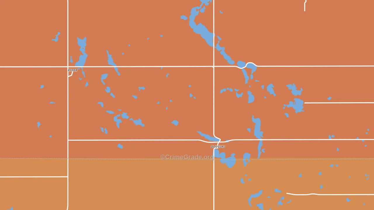 Douglas, ND Map of Murder Rates