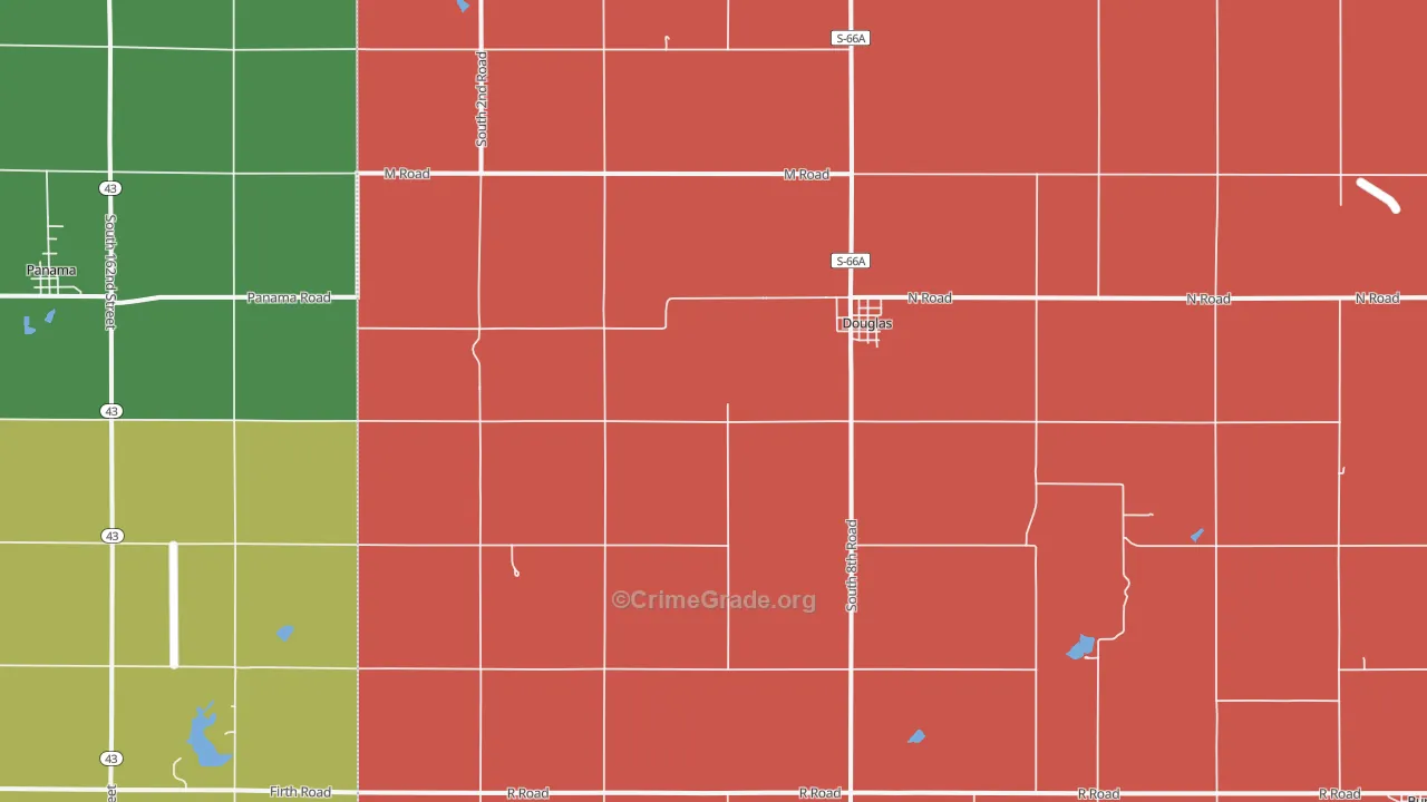 Douglas, NE Map of Murder Rates