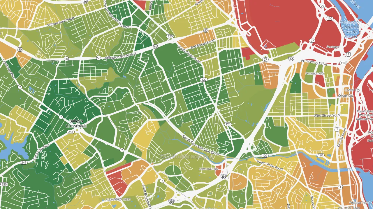 Douglas Park, Arlington, VA Map of Murder Rates