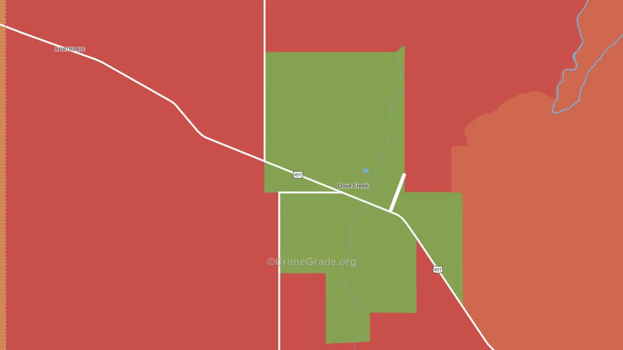 Dove Creek, CO Map of Murder Rates