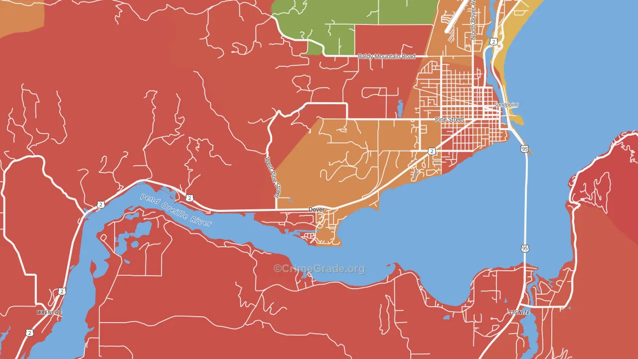 Dover, ID Map of Murder Rates