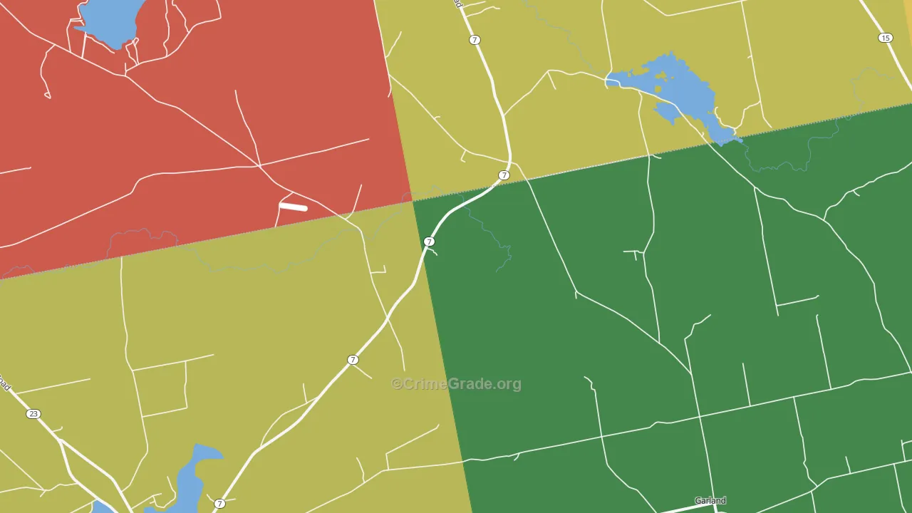 Dover South Mills, ME Map of Murder Rates