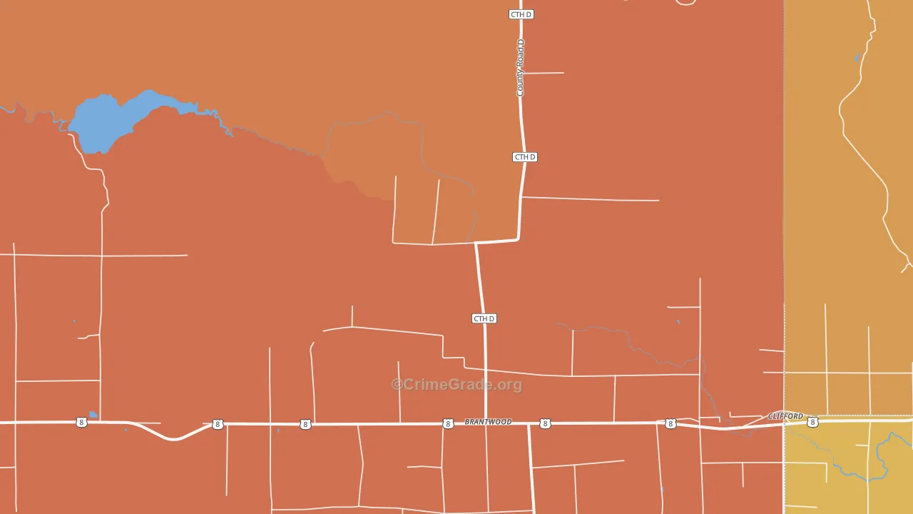Dover, WI Map of Murder Rates