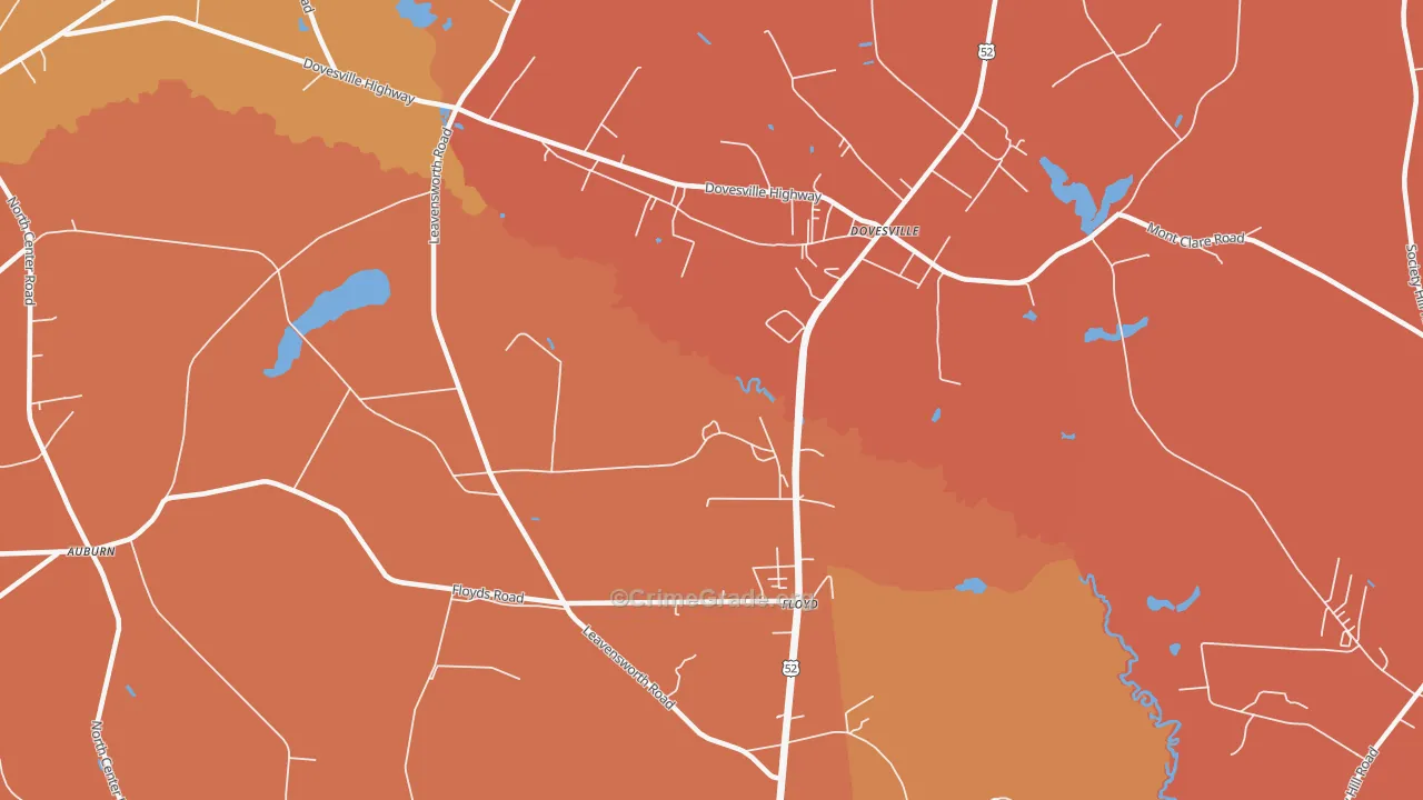 Dovesville, SC Map of Murder Rates