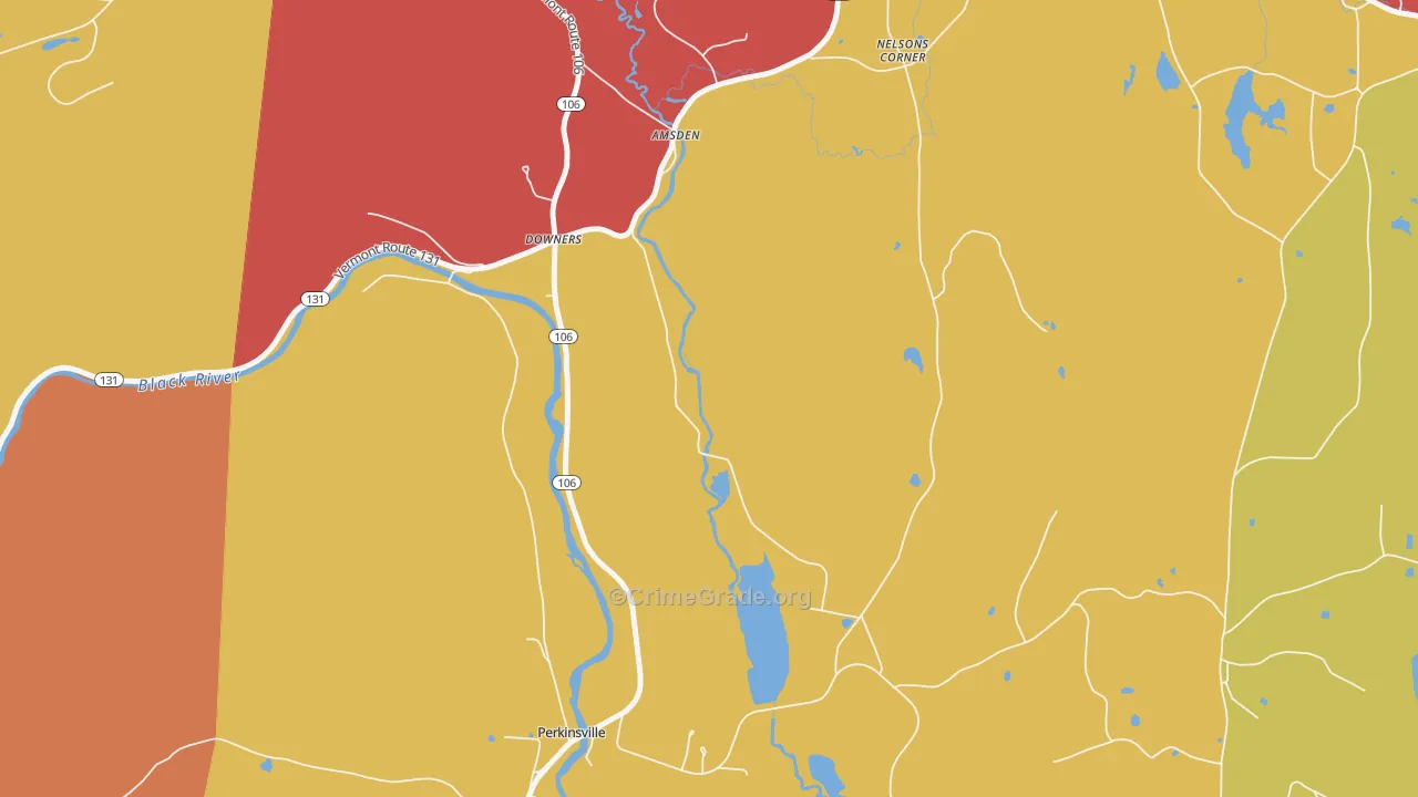 Downers, VT Map of Murder Rates