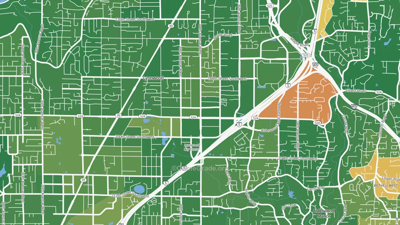Downtown Lynnwood, Lynnwood, WA Map of Murder Rates