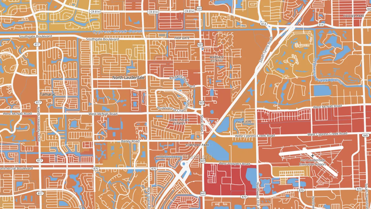 Downtown North Lauderdale, North Lauderdale, FL Map of Murder Rates