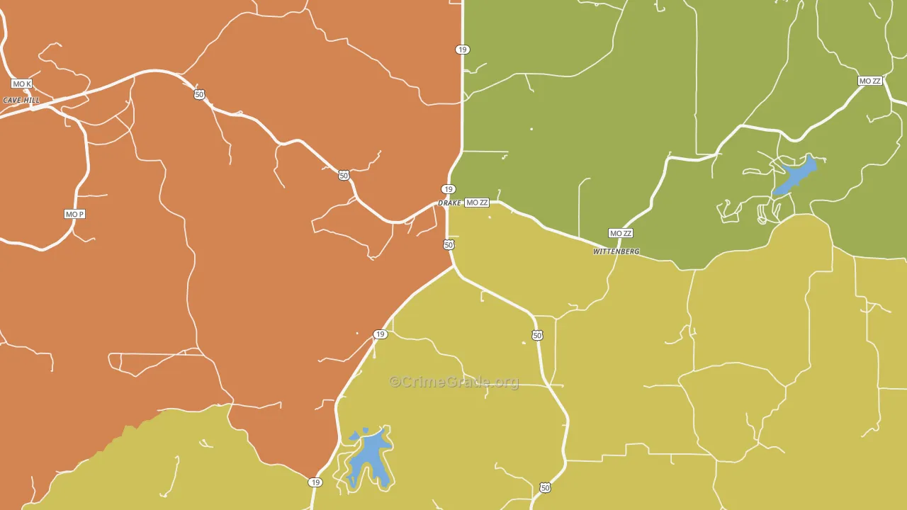 Drake, MO Map of Murder Rates