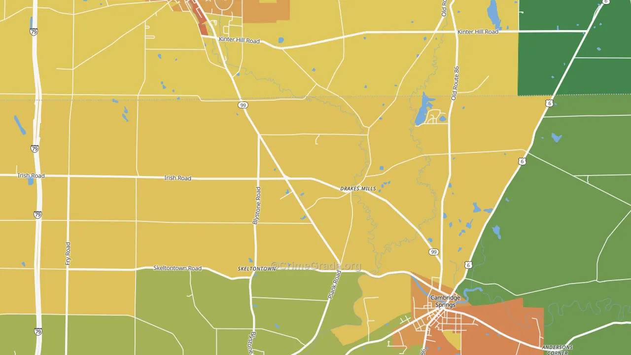 Drakes Mills, PA Map of Murder Rates