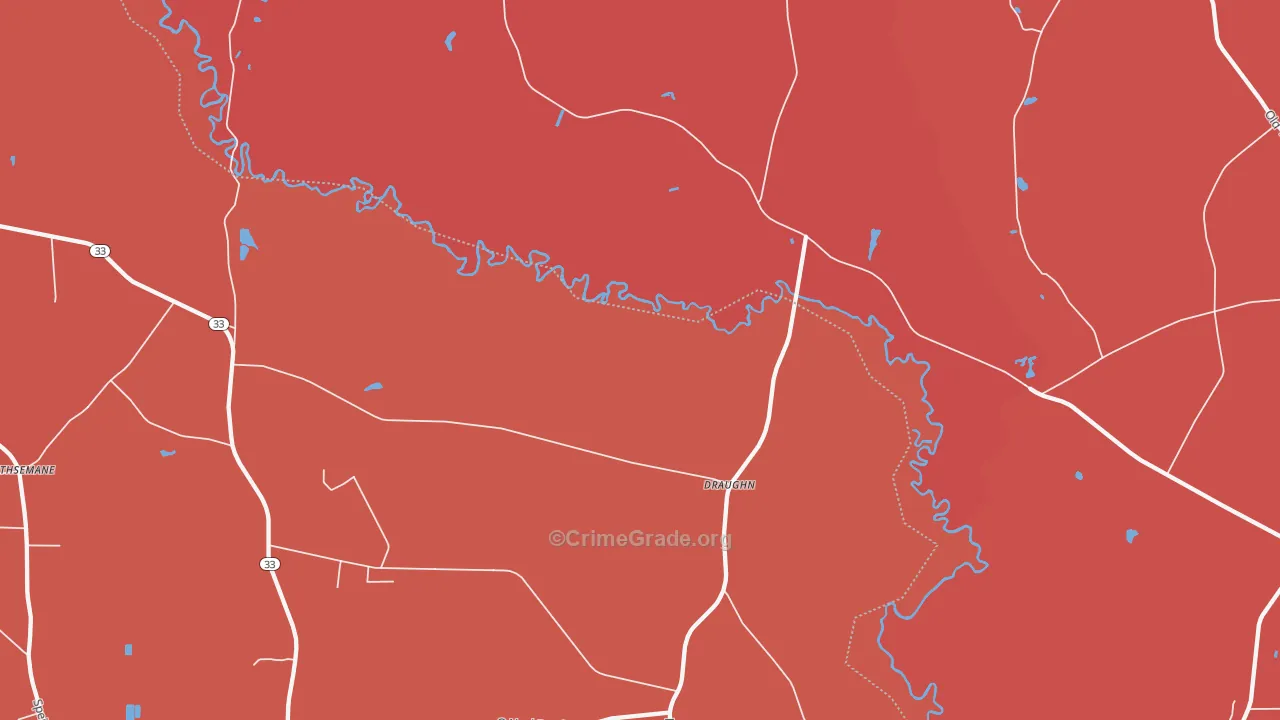 Draughn, NC Map of Murder Rates