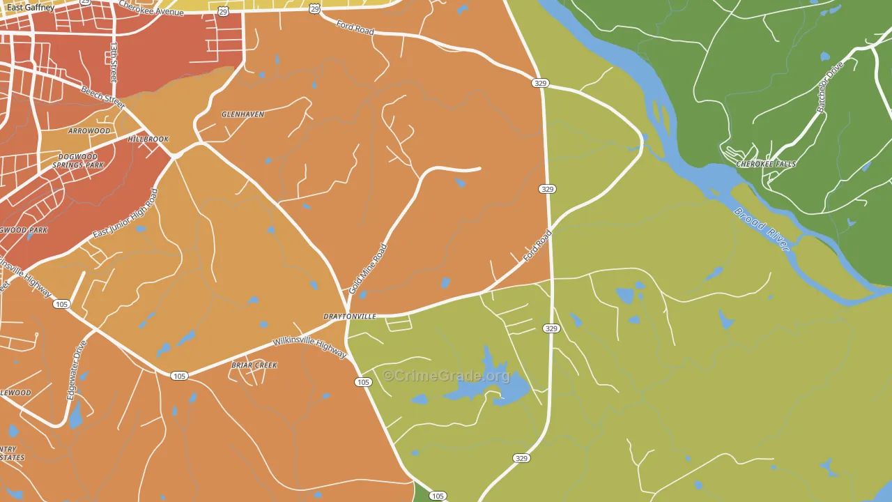 Draytonville, SC Map of Murder Rates