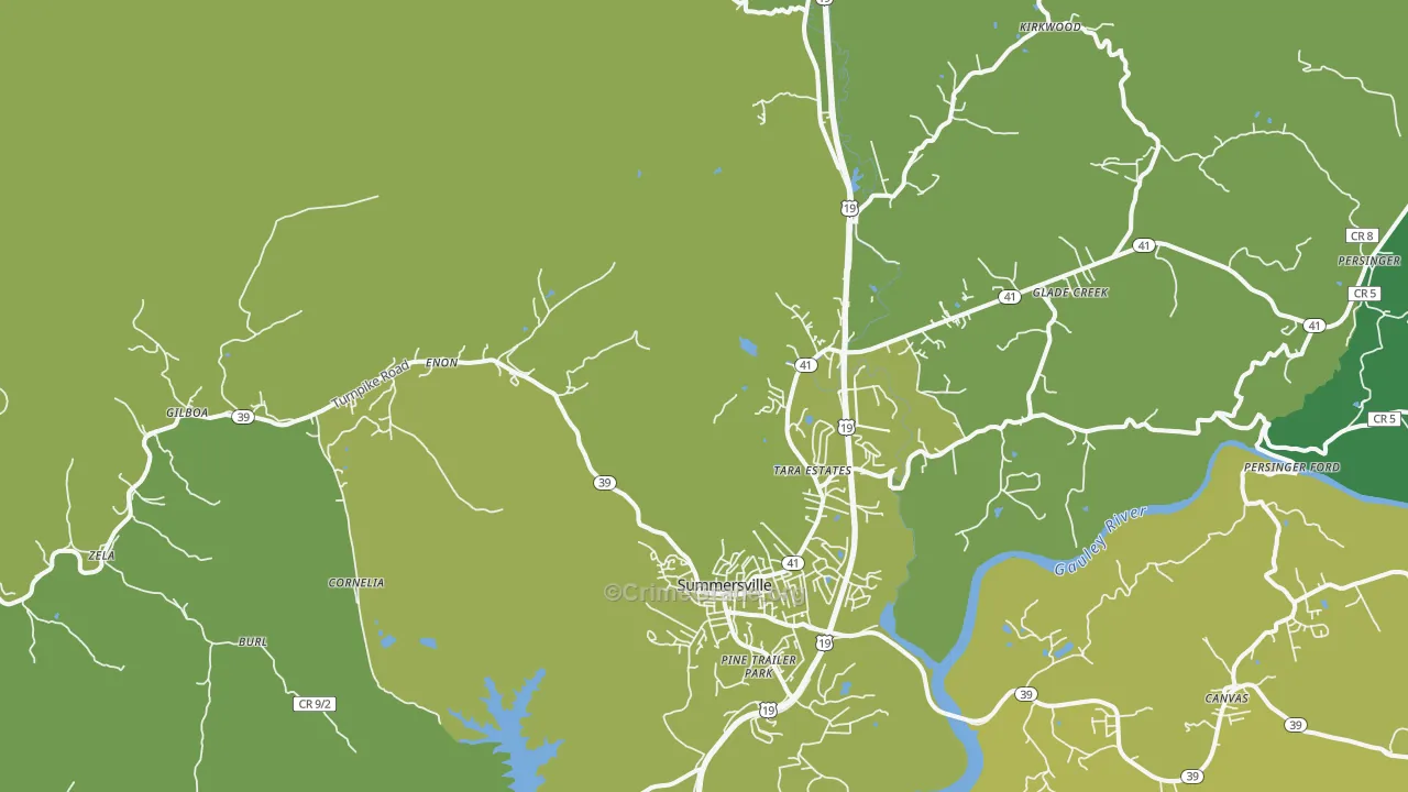 Drennen, WV Map of Murder Rates