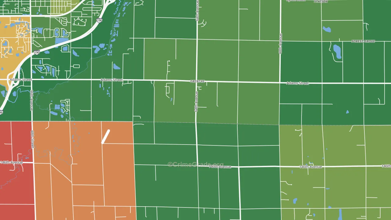 Drenthe, MI Map of Murder Rates