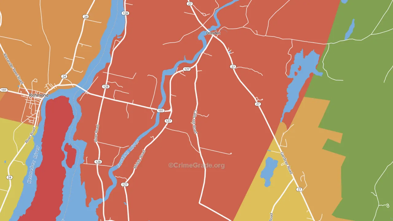 Dresden, ME Map of Murder Rates