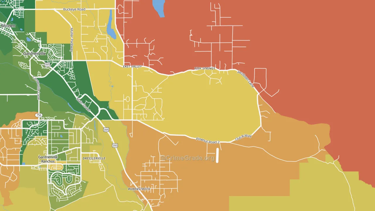 Dresslerville, NV Map of Murder Rates