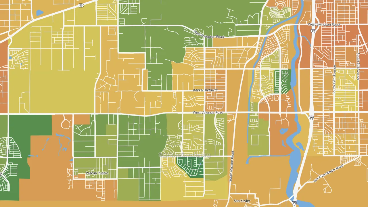 Drexel Heights, AZ Map of Murder Rates