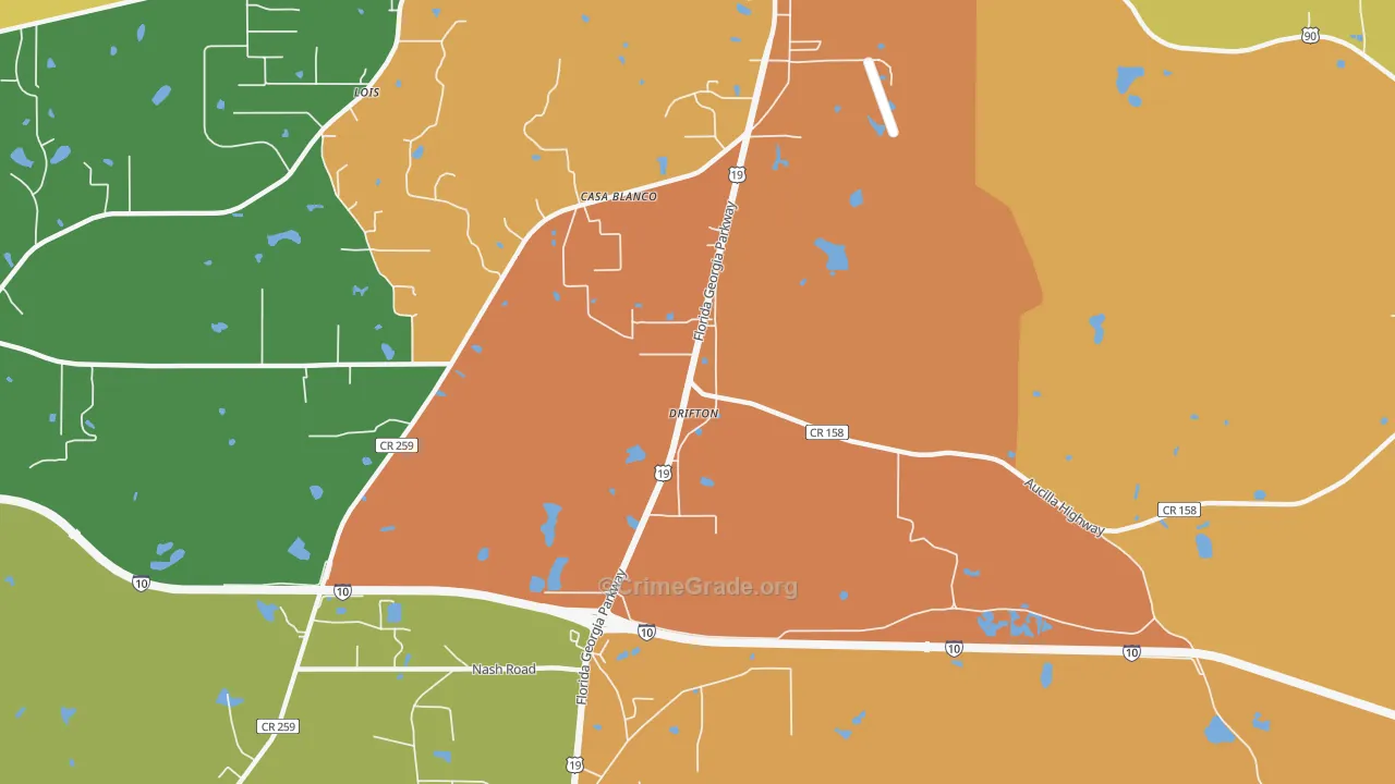 Drifton, FL Map of Murder Rates