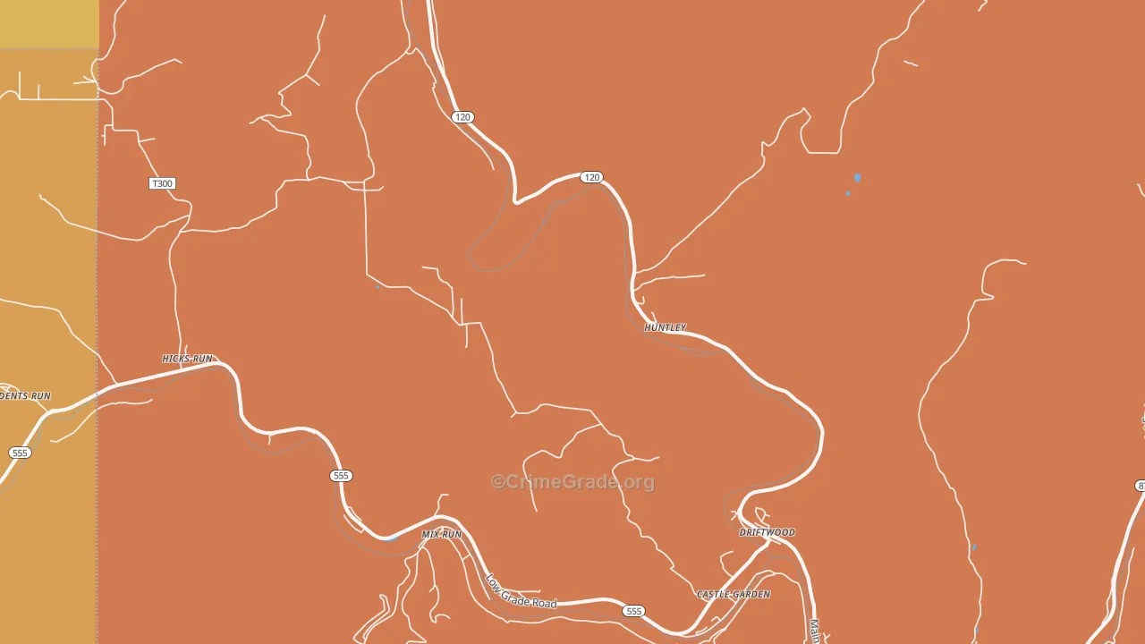 Driftwood, PA Map of Murder Rates