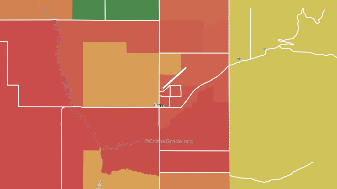 Driggs, ID Map of Murder Rates