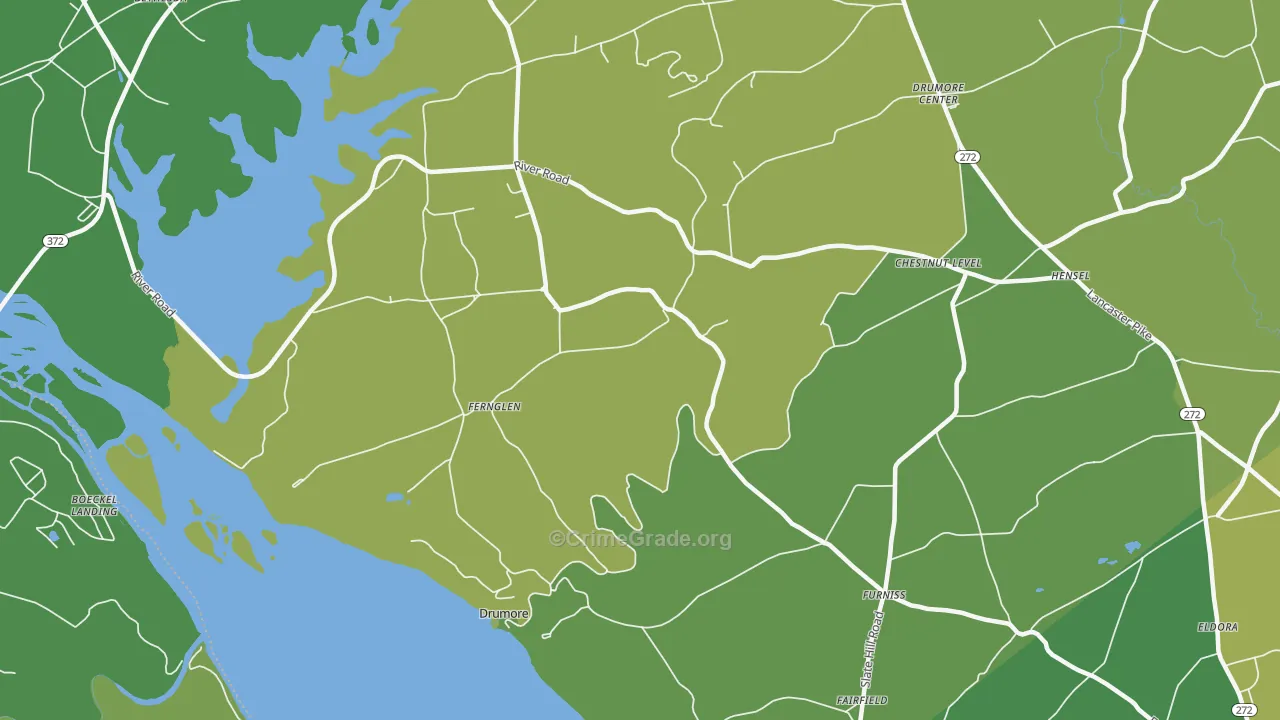 Drumore, PA Map of Murder Rates