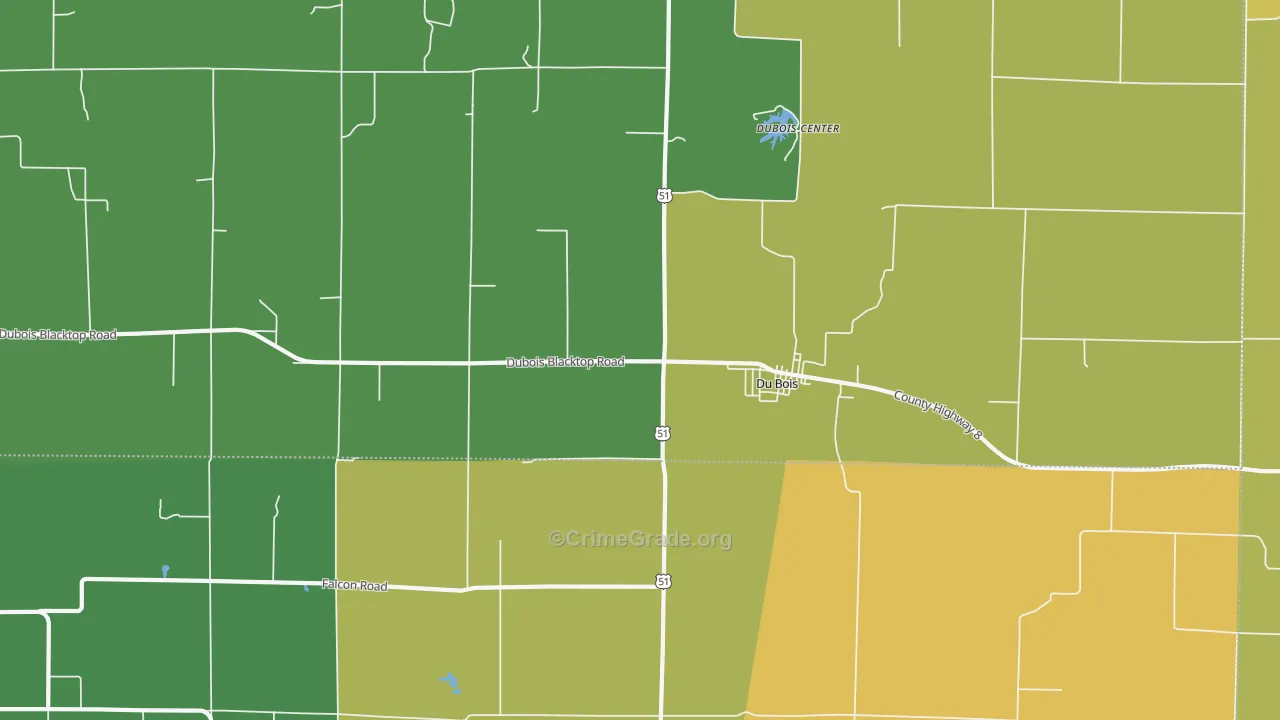 Du Bois, IL Map of Murder Rates