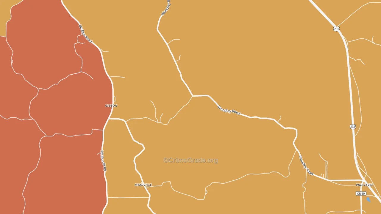 Dublin, AL Map of Murder Rates