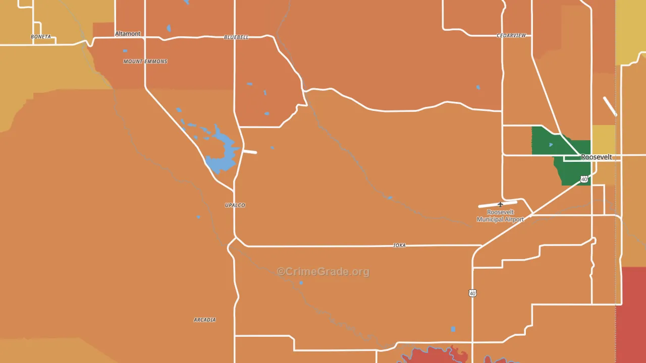 Duchesne County, UT Map of Murder Rates