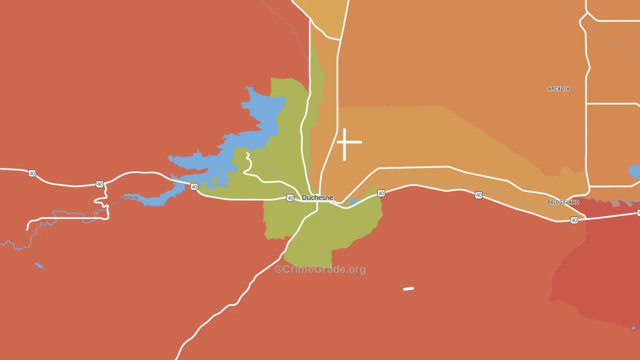 Duchesne, UT Map of Murder Rates