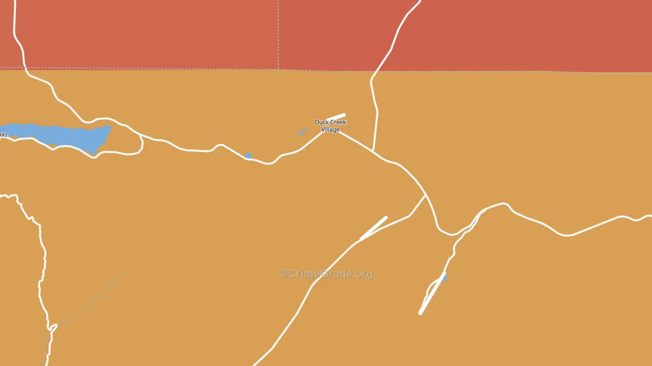 Duck Creek Village, UT Map of Murder Rates