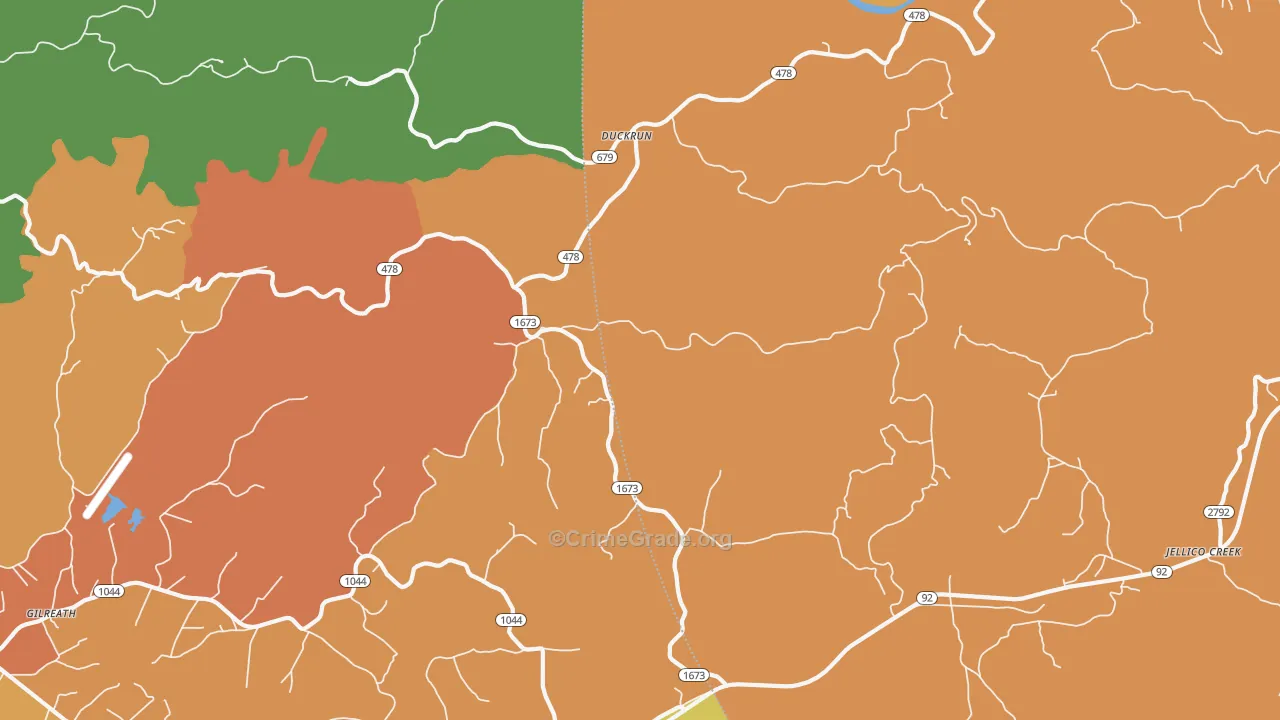 Duckrun, KY Map of Murder Rates