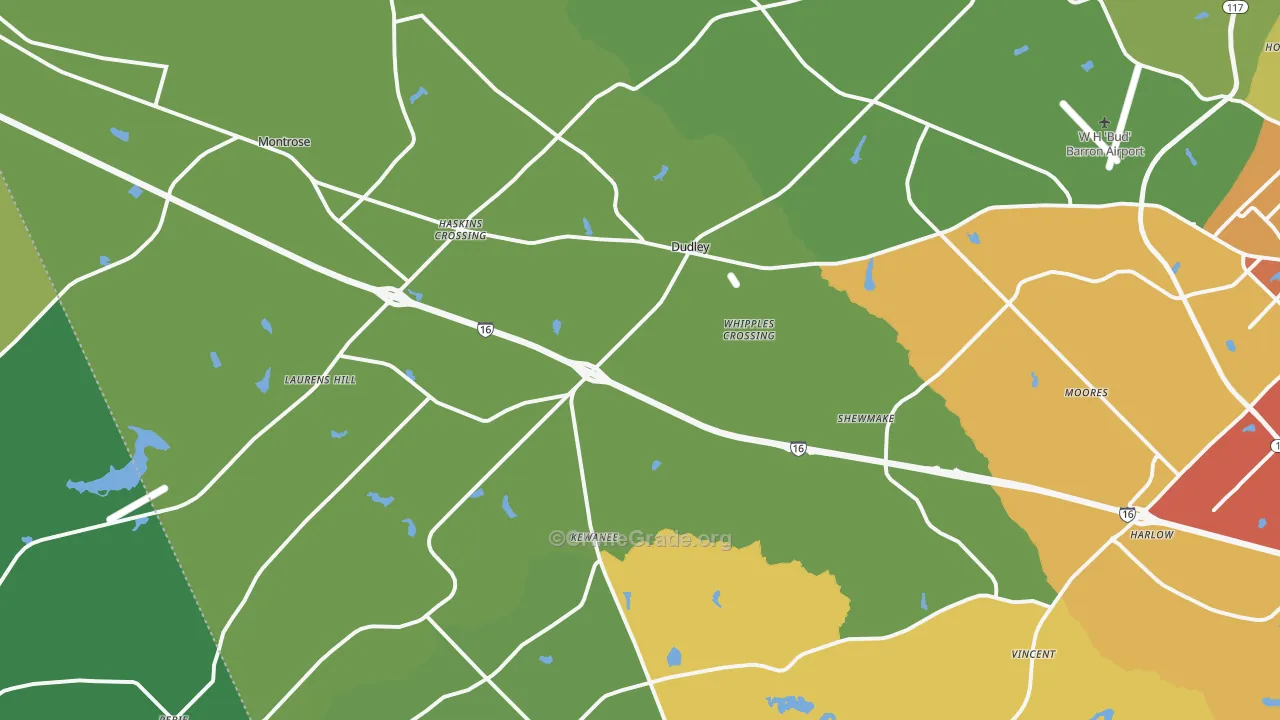 Dudley, GA Map of Murder Rates