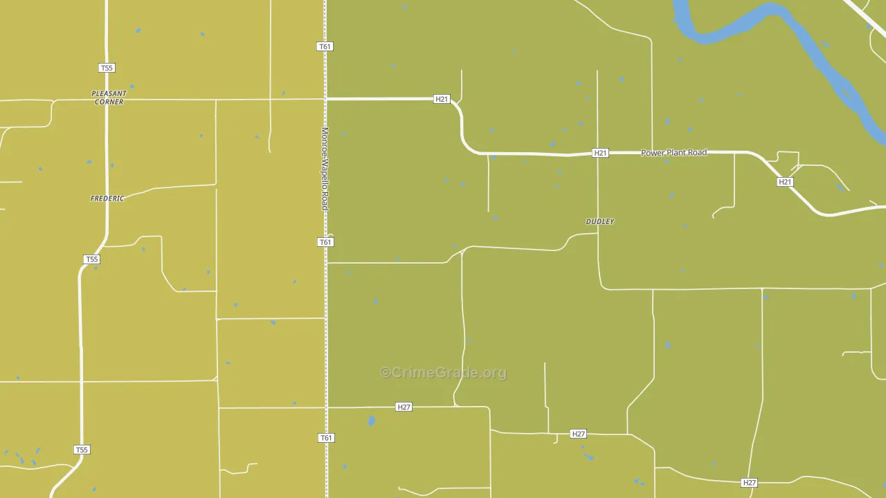 Dudley, IA Map of Murder Rates