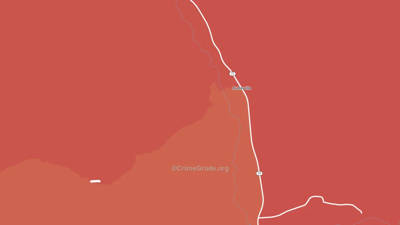 Dudleyville, AZ Map of Murder Rates