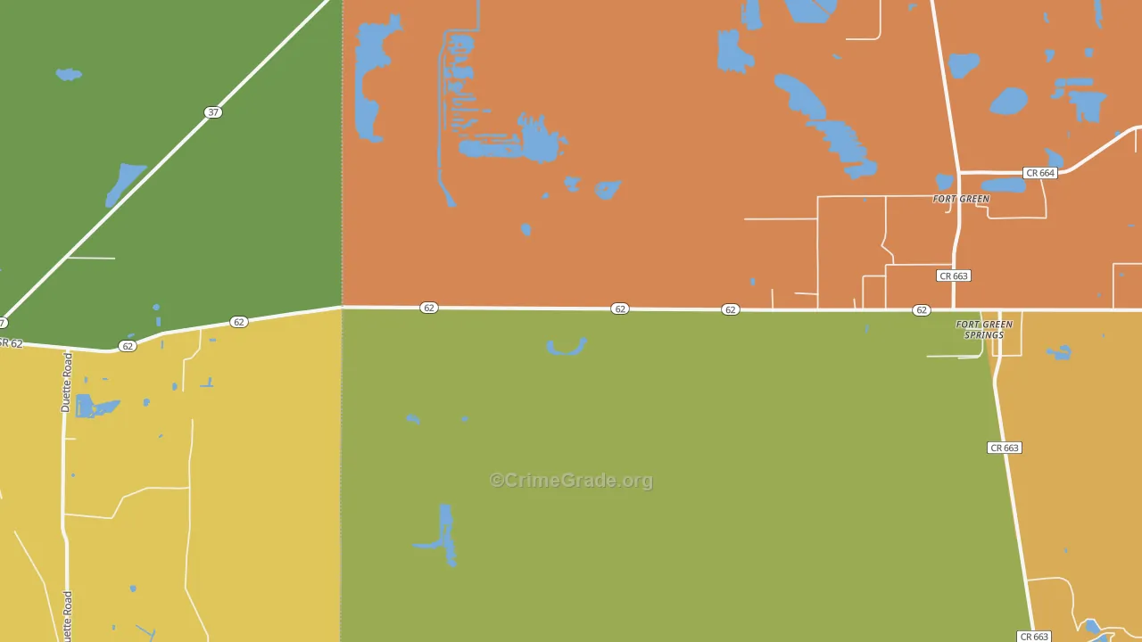 Duette, FL Map of Murder Rates