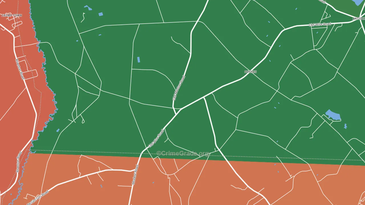 Duffies, NC Map of Murder Rates