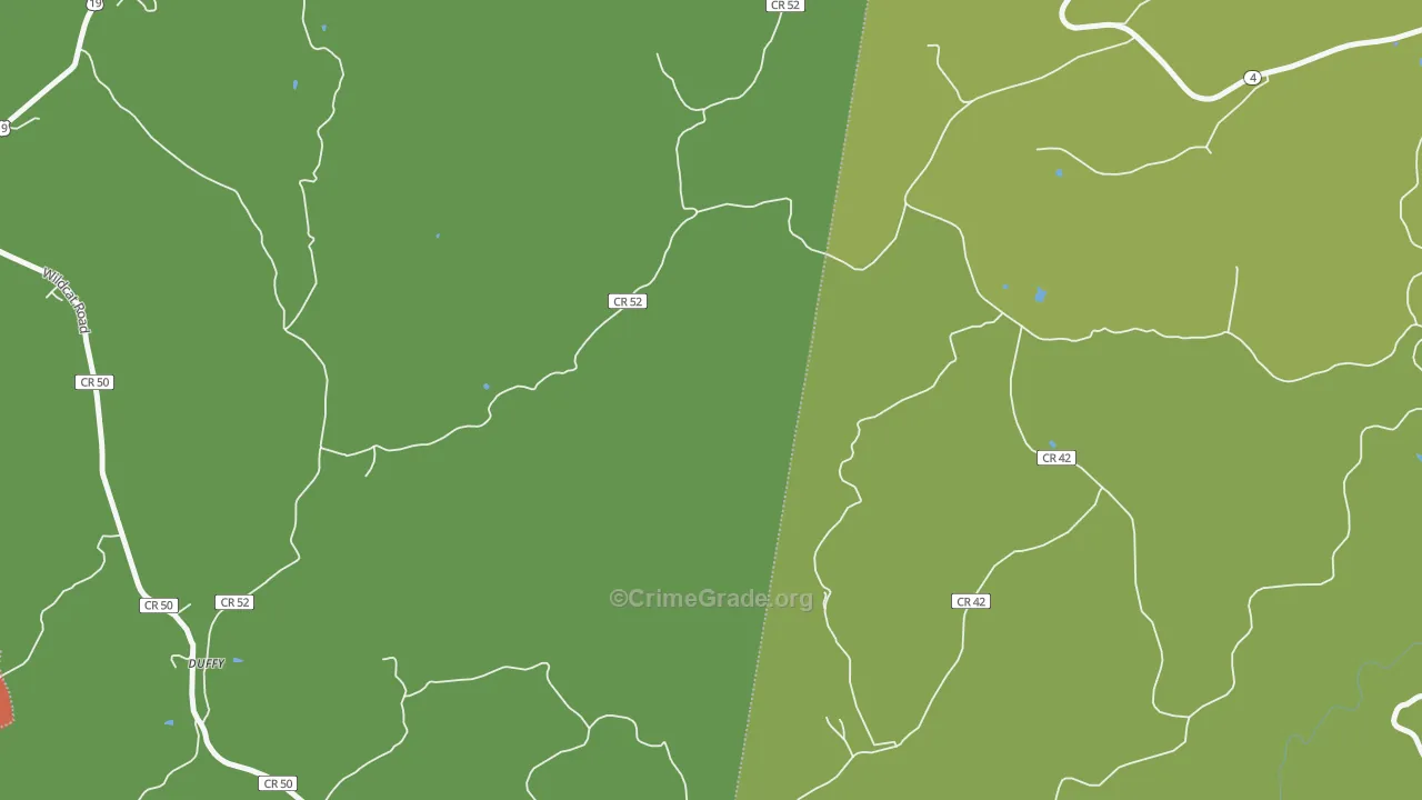 Duffy, WV Map of Murder Rates