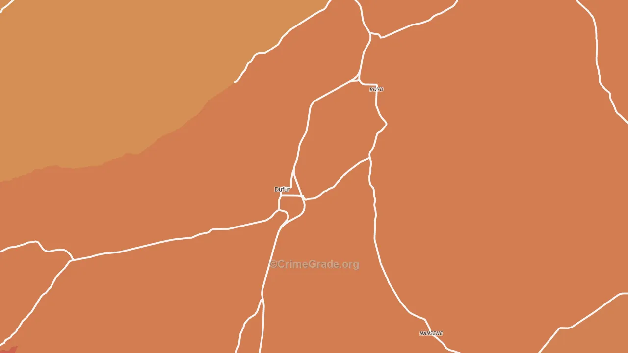 Dufur, OR Map of Murder Rates