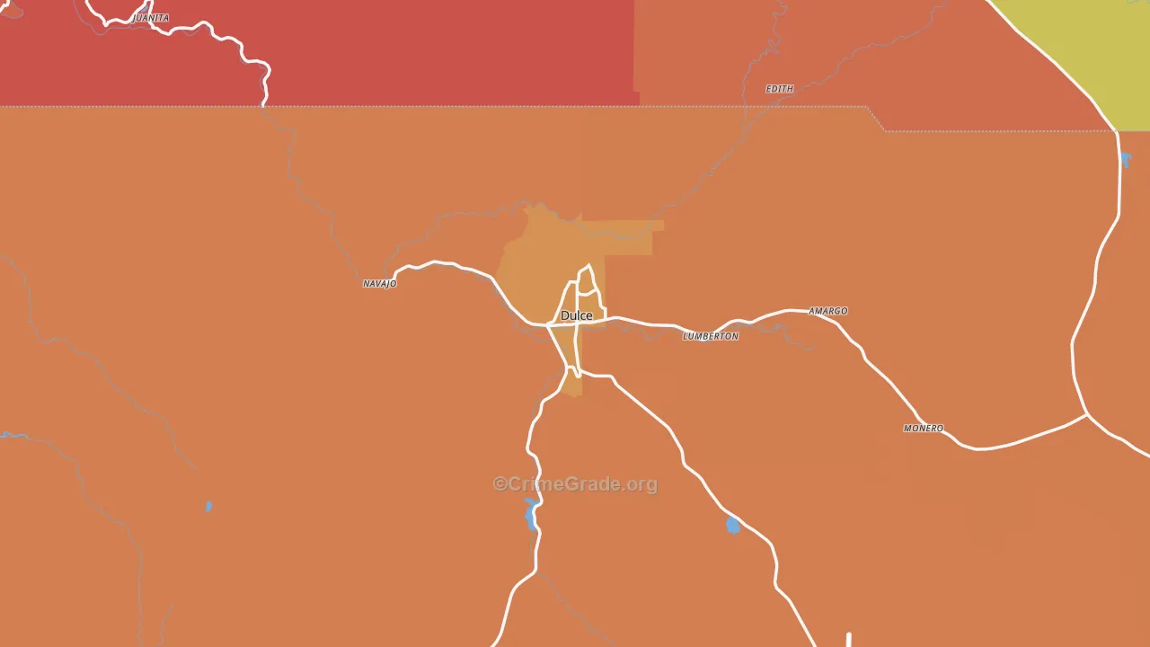 Dulce, NM Map of Murder Rates